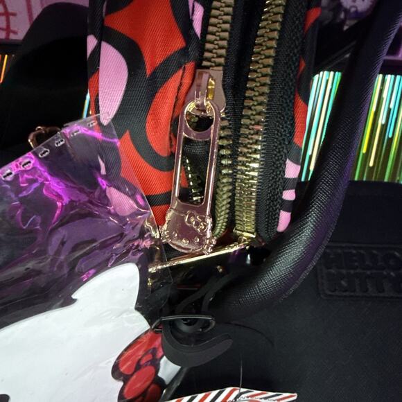 Sanrio Hello Kitty Tote Travel Weekender Luggage Bag Tag Bows Crossbody 3 Piece - Picture 13 of 16